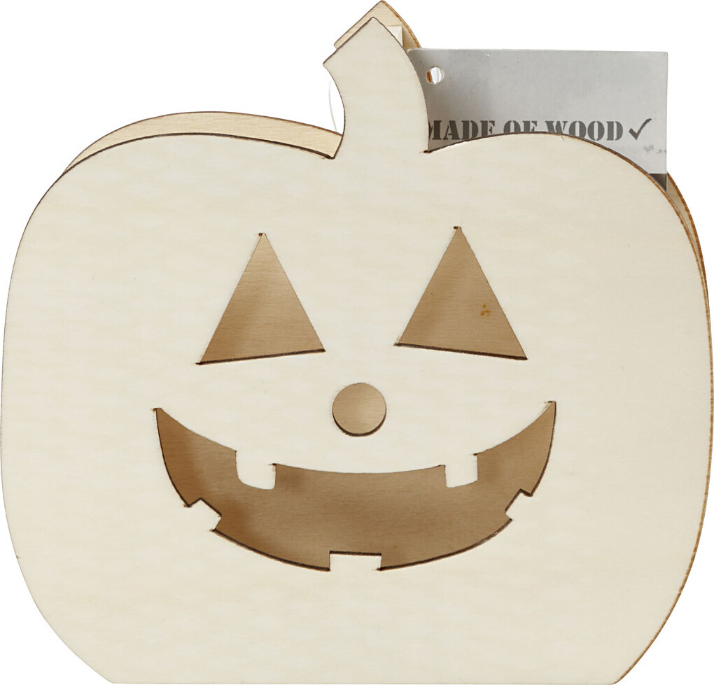 Halloweenfigur - Græskarhoved - H 13 CM - D 3 CM - B 13,5 CM - 1 Stk