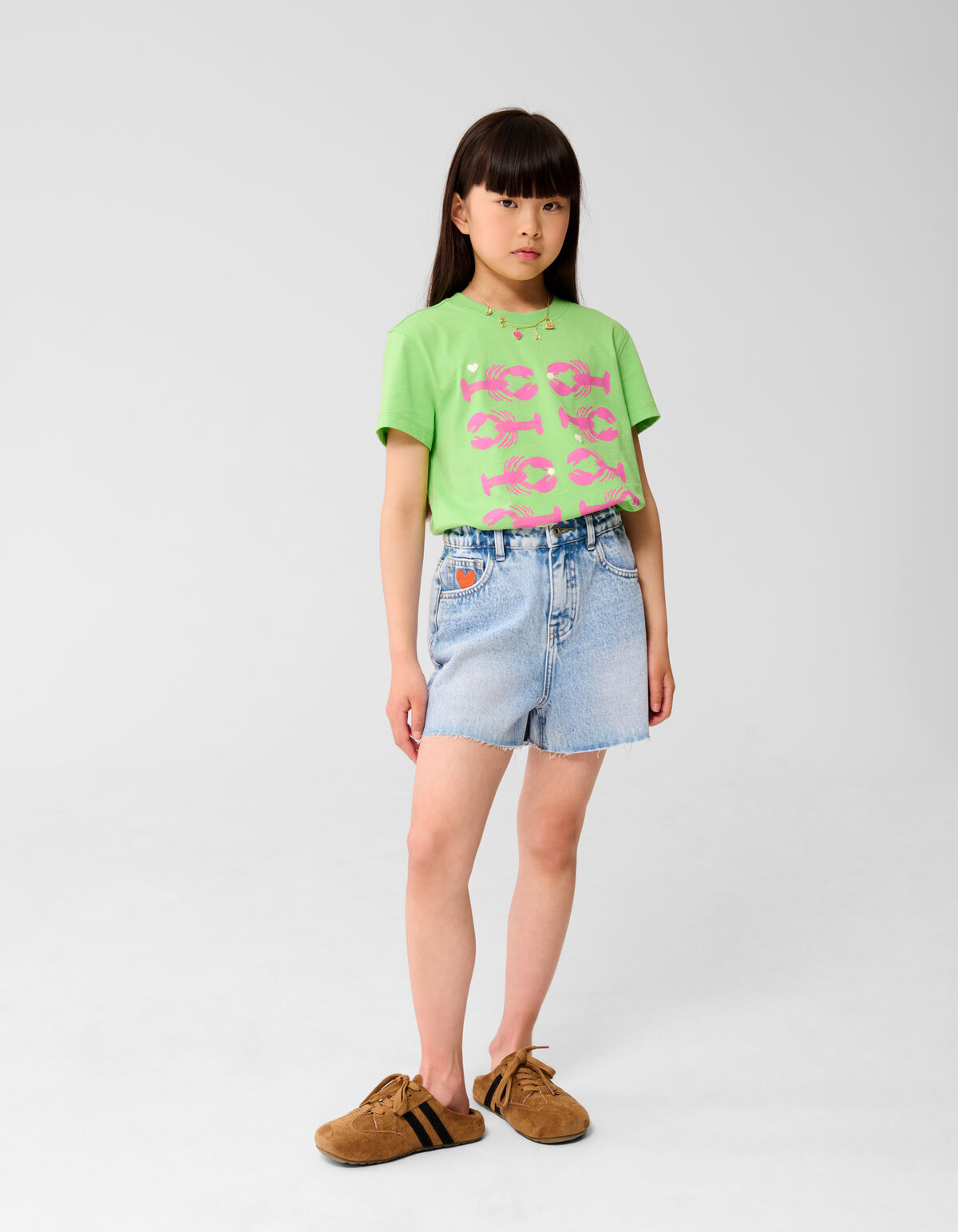 Embroidery Short Bleached