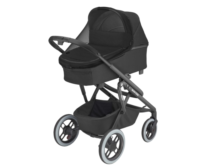 Oria XXL 0 - 9 M   0 - 9 kg    Relaxfunktion in Liegeposition |    Mit Regenschutz und Sonnenverdeck |    Nap-Keeper für ungestörten Schlaf |    Riesige Babywanne |