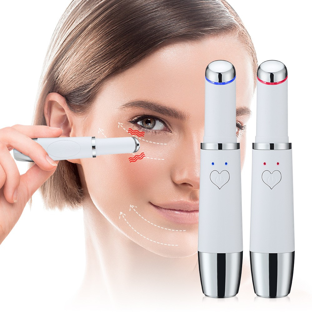 Wiederaufladbarer USB Augen Massage Stab Elektrischer Wärme Stick - Weiss