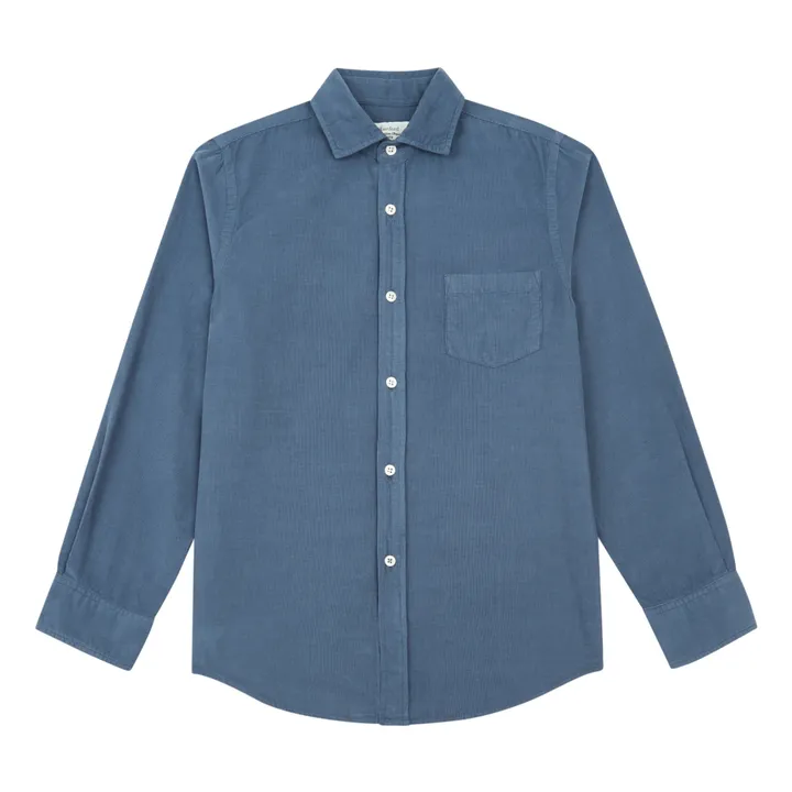 Hartford Chemise Velours Milleraies Paul Pat | Bleu pétrole