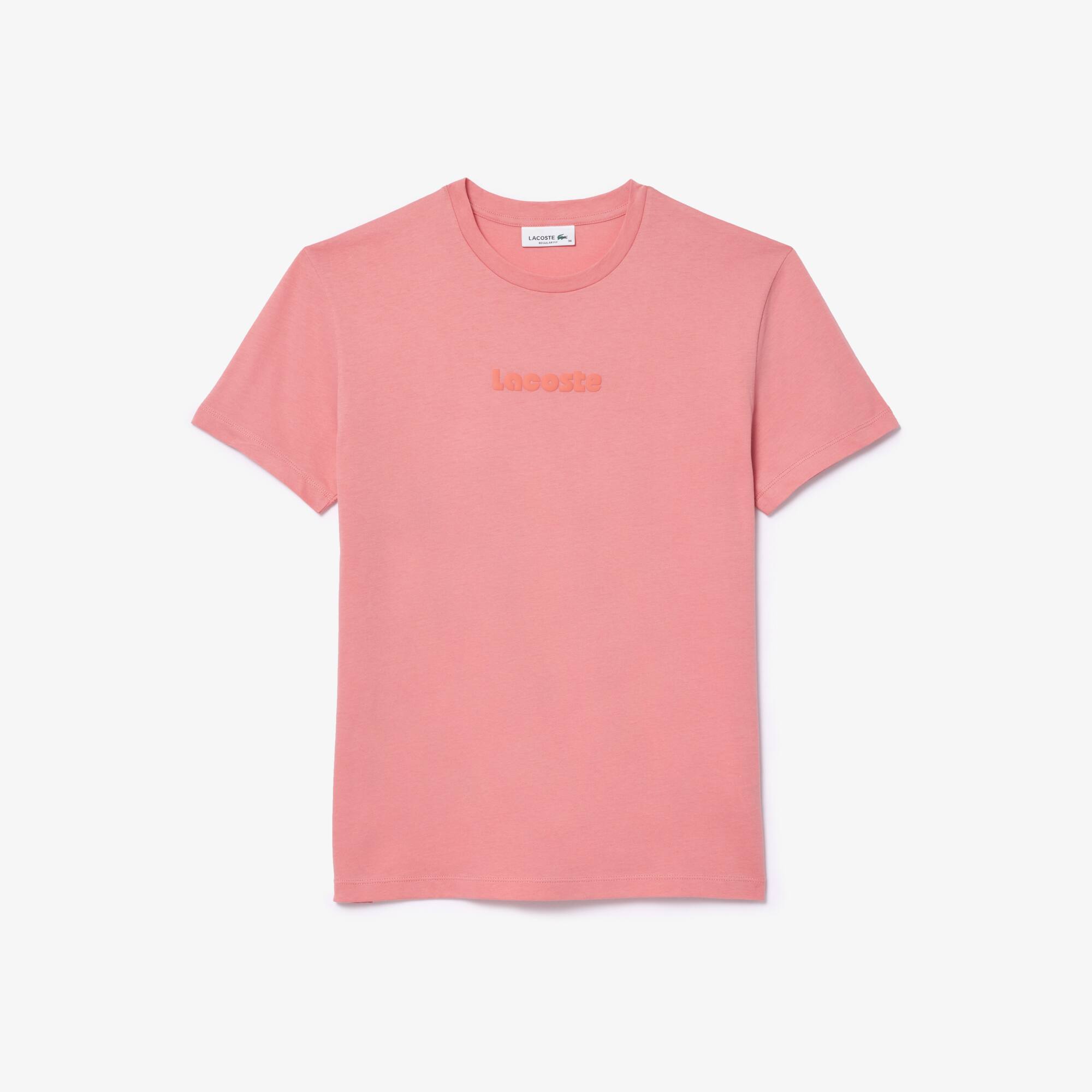 T-Shirt aus Baumwolljersey mit Vintage-Aufdruck T-Shirts - Rosa - Lacoste - Damen