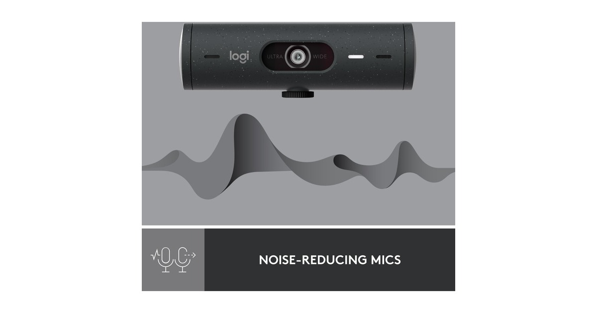 LogitechBrio 500 Full HD Webcam  (Zwart, 1080p/30fps, 720p/60fps)
