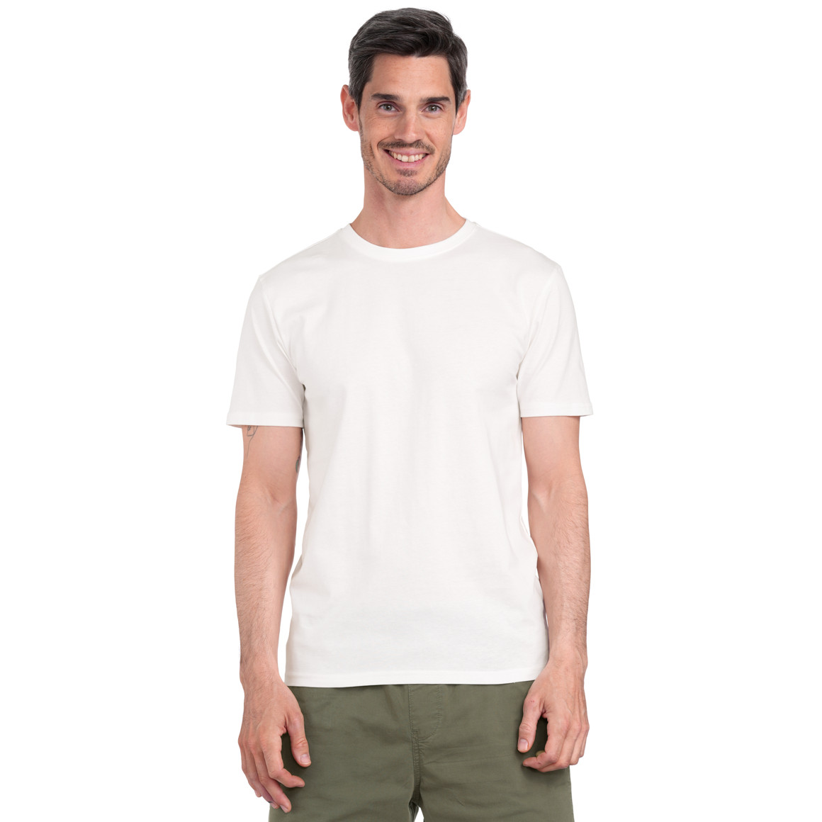 Famy 3 Herren T-Shirts unifarben hellblau / weiss / dunkelblau