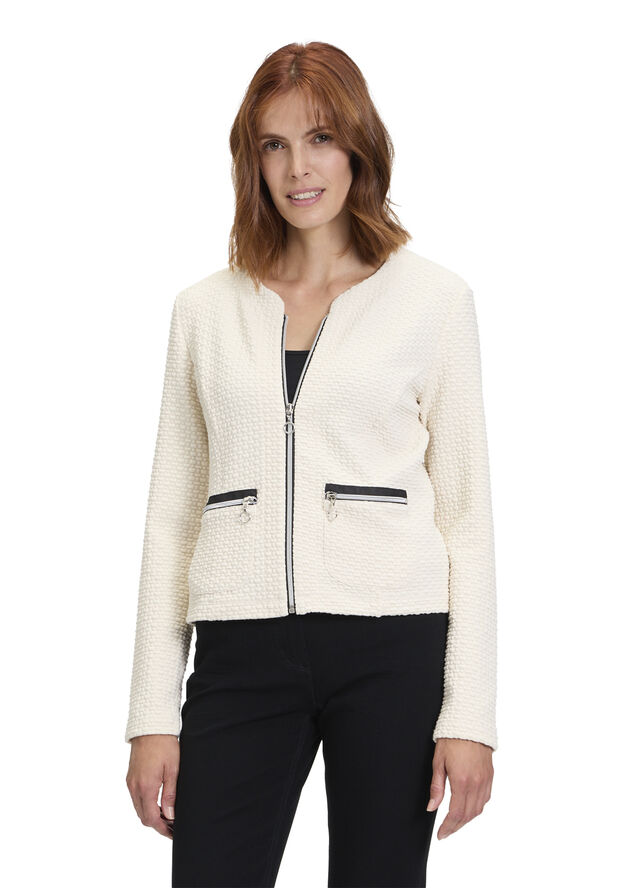 Betty Barclay Sweat Jacke Kurz Pastel sand