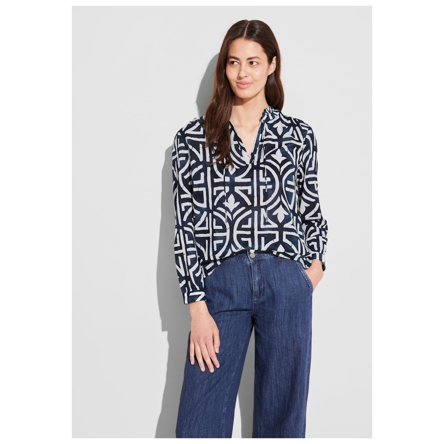 Street One LTD QR Printed tunic blouse wi