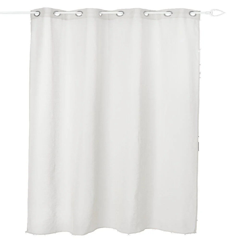 Voilage uni 8 oeillets 135xL240cm - 2 modèles beige ou blanc