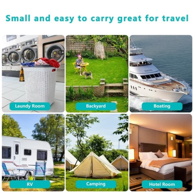 Punch-fri tørresnor Camping Tørrende elastisk tørresnor