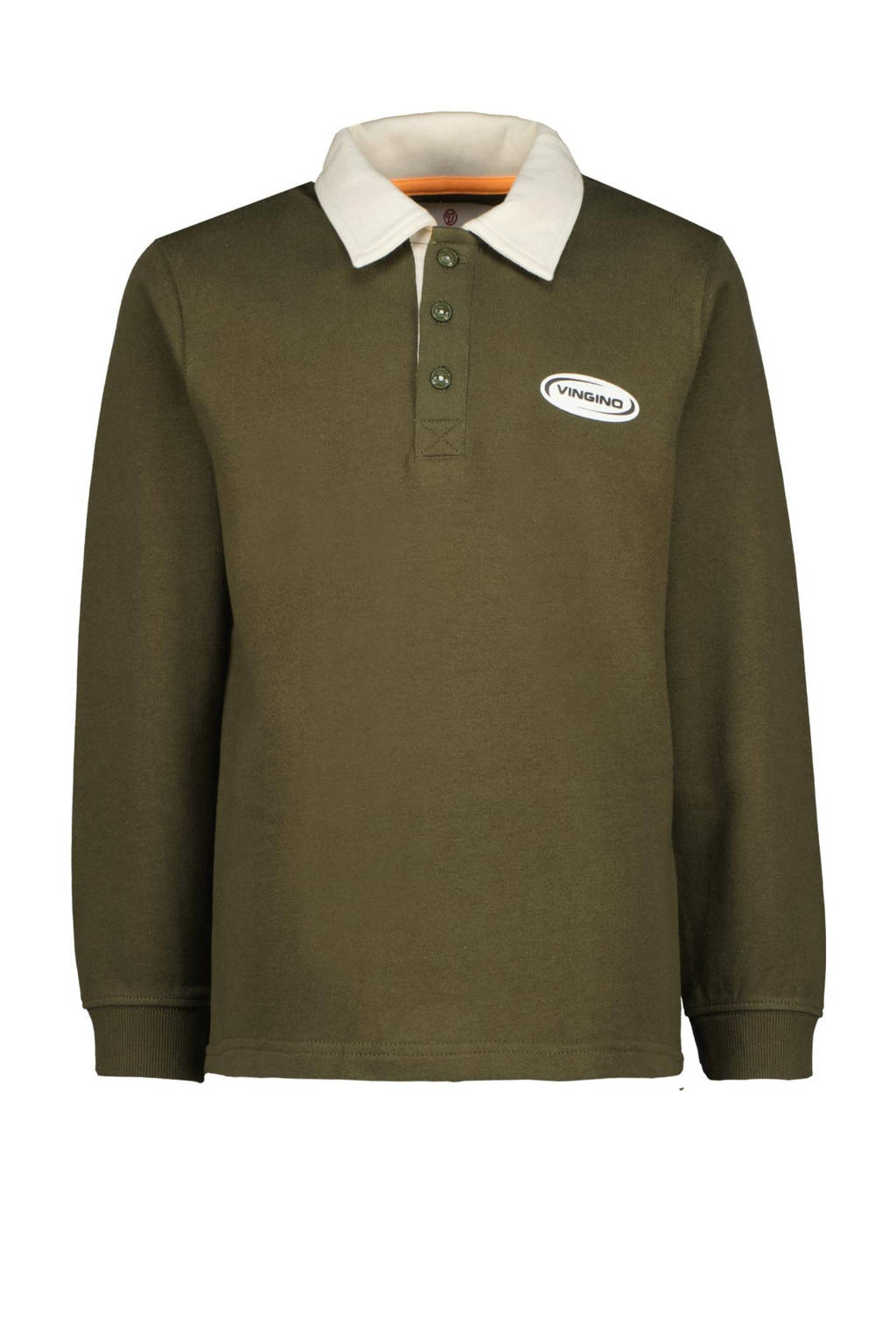 Vingino sweater Neason armygroen/offwhite