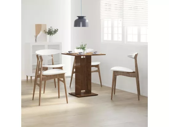 Table de bistro Chêne marron 60x60x75 cm Bois d'ingénierie