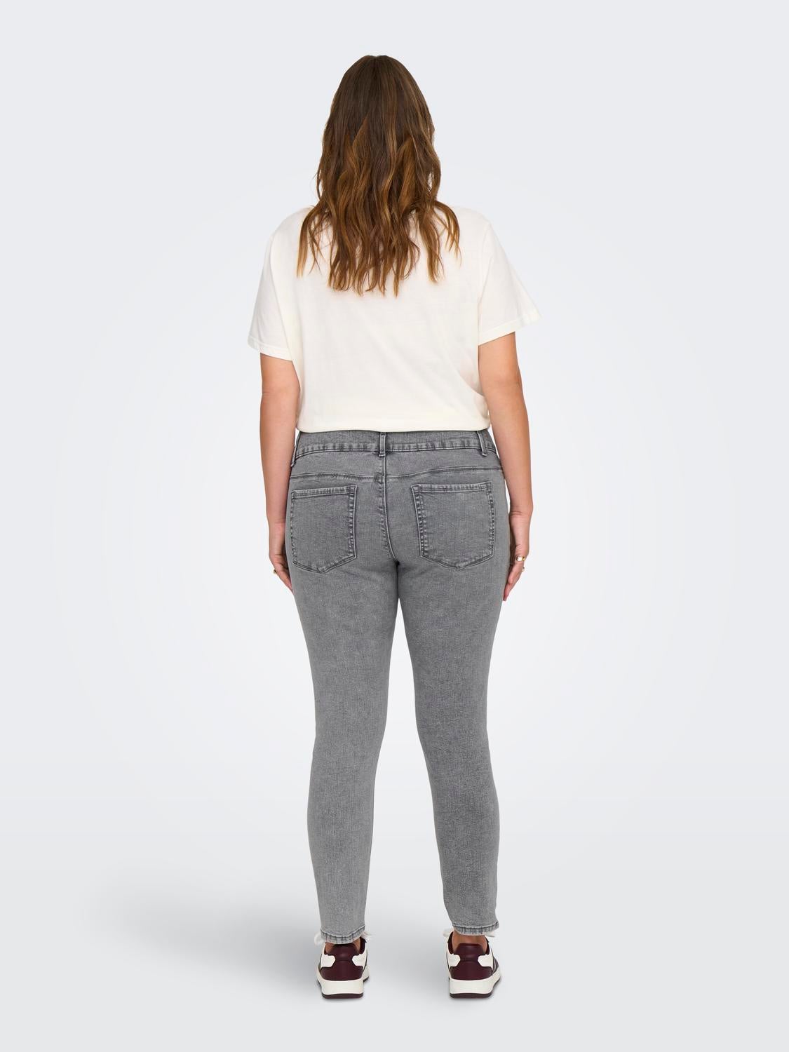 CARANNA Mittlere Taille Skinny Fit Jeans Medium Grey Denim