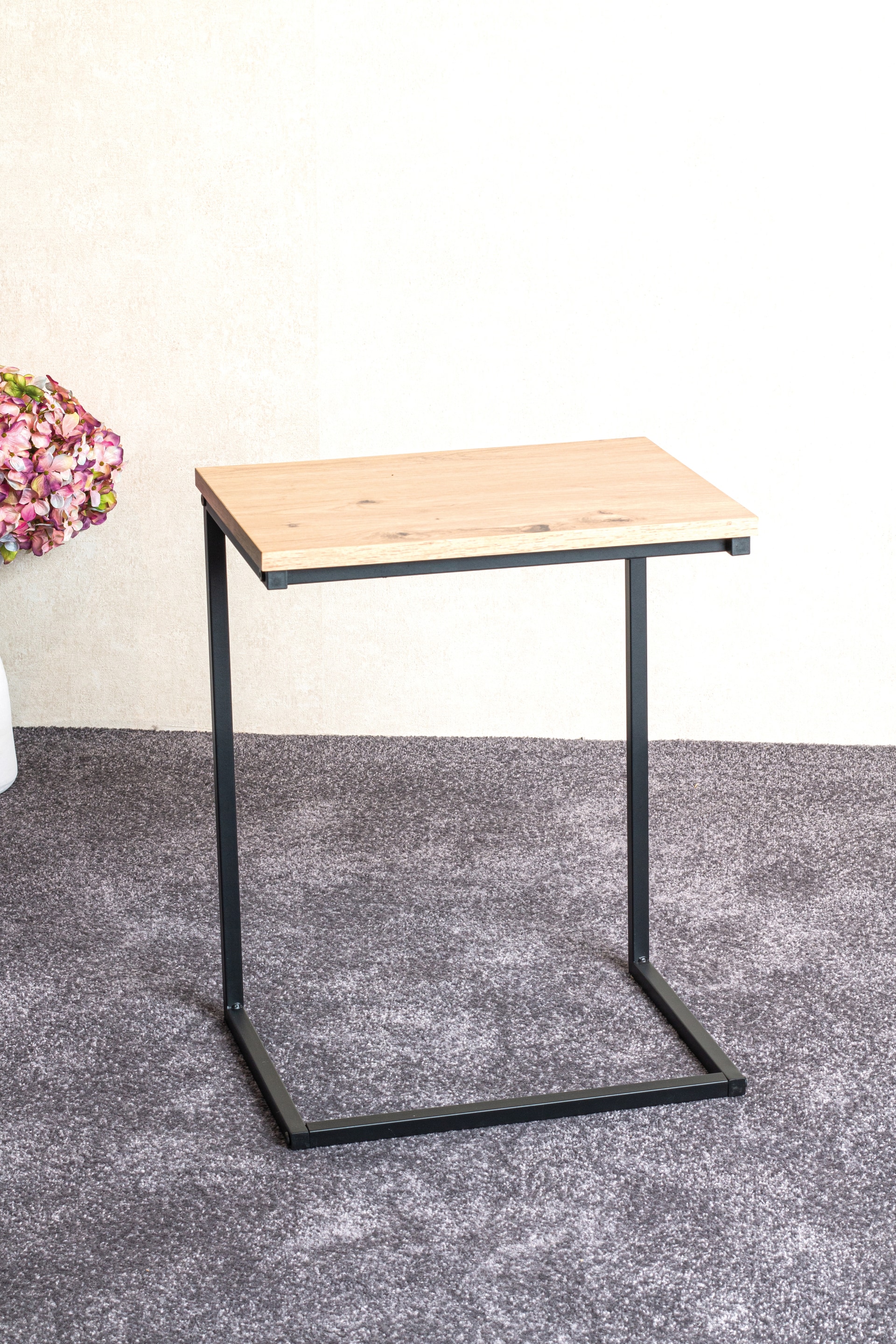 Beistelltisch 40 x 30 cm braun/schwarz