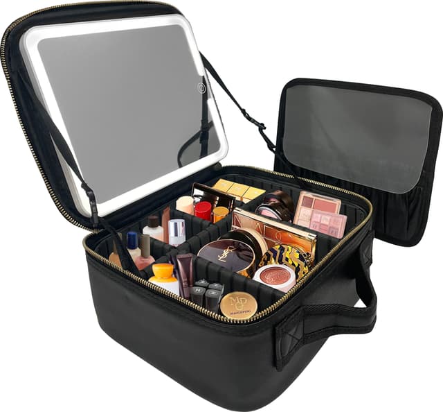 NORD makeuptaske med LED-spejl SP31 (sort)