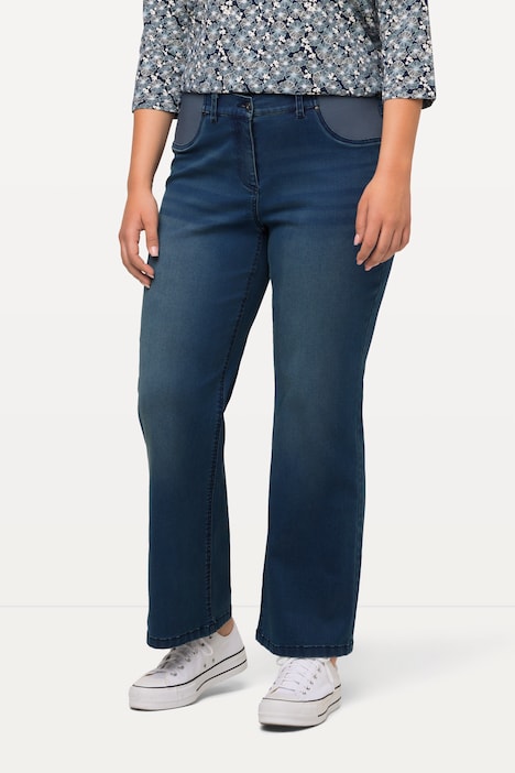 Jeans Mary, weites Bein, Stretch-Einsätze, Komfortbund