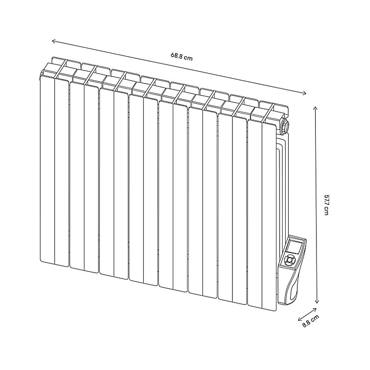Radiateur électrique à inertie fluide Firenze 2 1500W