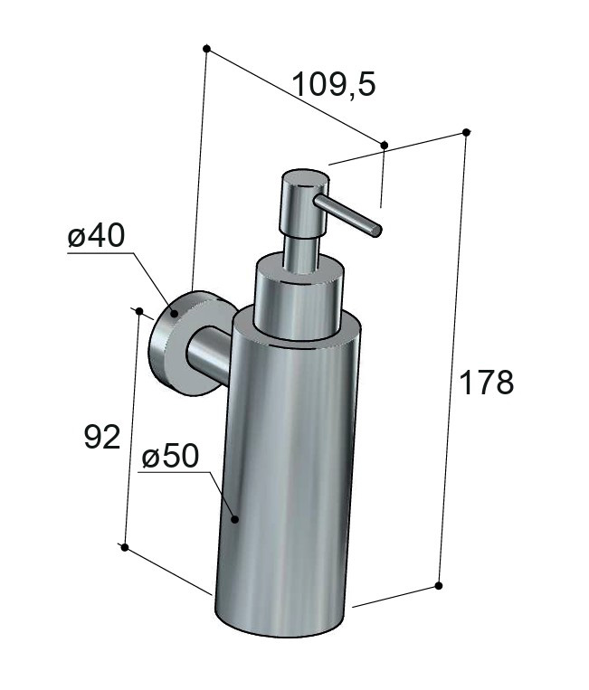 Hotbath &More zeepdispenser verouderd messing