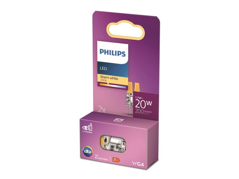 Philips LED Lampe 1.8W (20W), G4, 200 lm, 2700K, Warmweiss Leuchtmittel