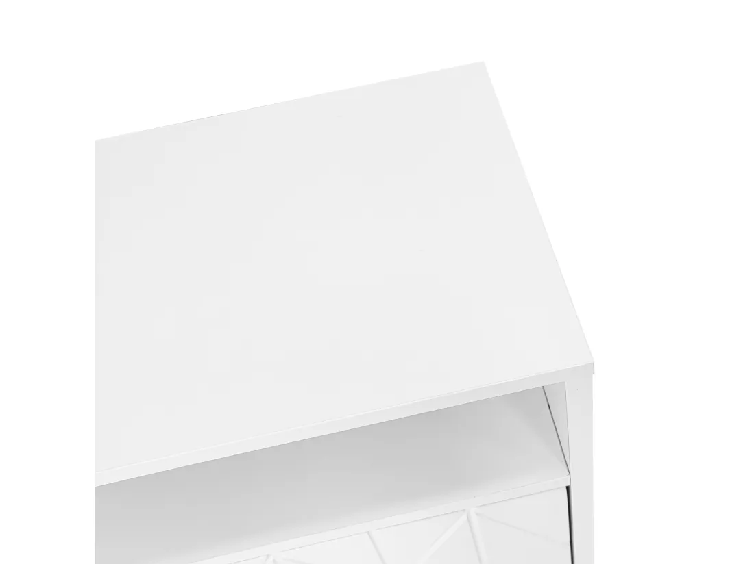 Meuble à chaussures avec LED - 1 banquette + 2 portes abattants + 2 compartiments - Blanc