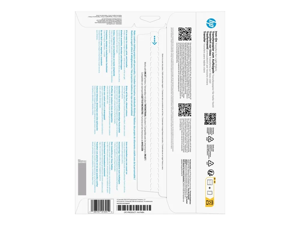 HP - Let stof A4 (210 x 297 mm) 10 etikette(r) mønsteroverførsler