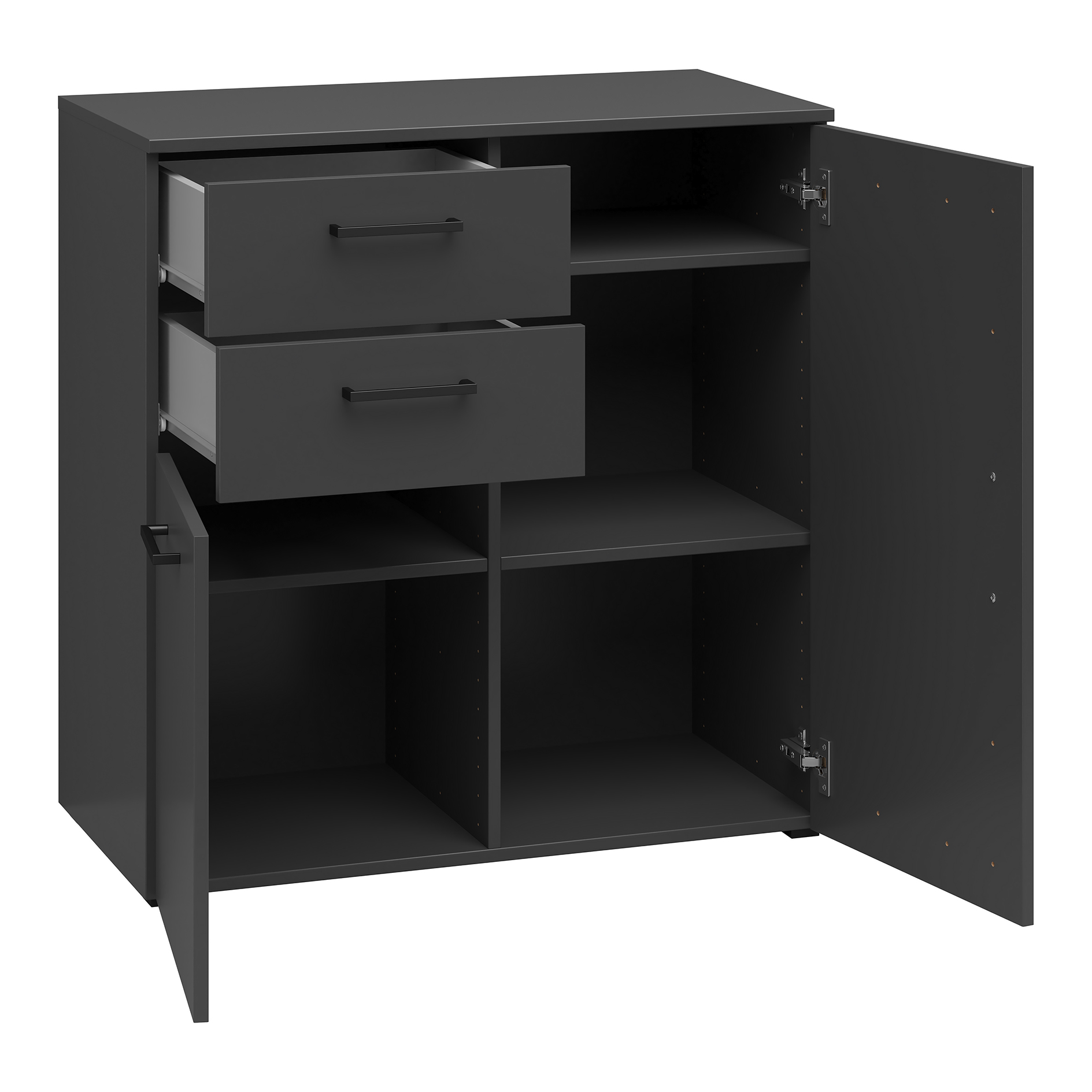 Kommode - anthrazit - 80 cm breit
