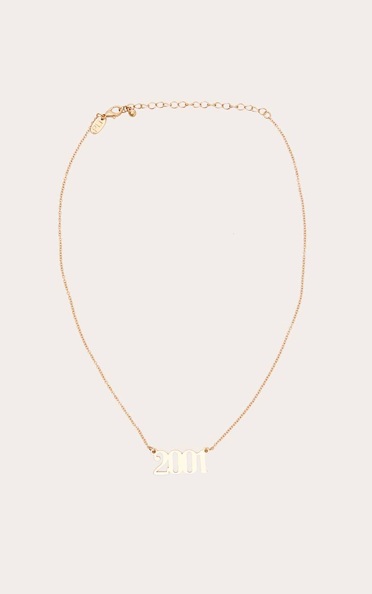 Doré Collier Année De Naissance 2001