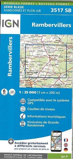 IGN - 3517 SB RAMBERVILLIERS 1 25 000