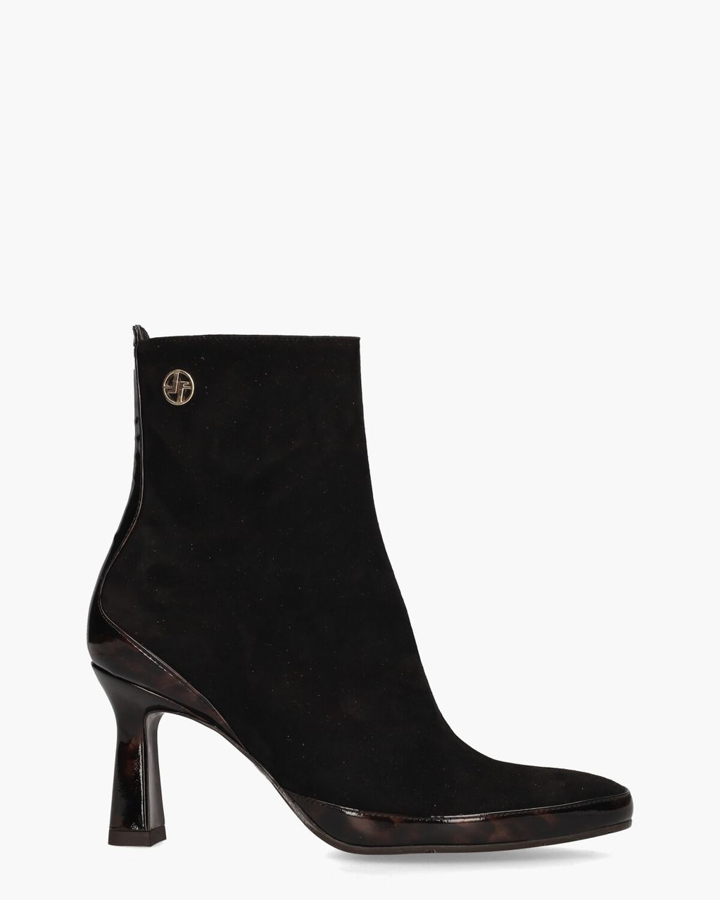 Floris Van Bommel Saxi 01.13 Zwart/Bruin Dames Enkelboots