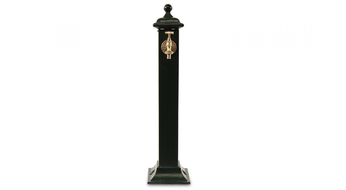 Fontaine de jardin métal vert 17.5x17.5x71cm