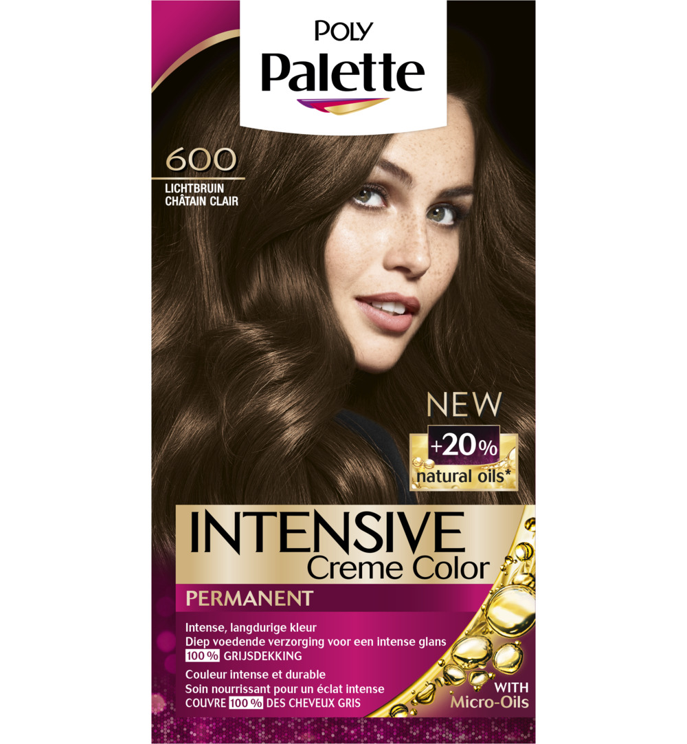 Poly Palette Haarverf – 600 Lichtbruin (1 set)