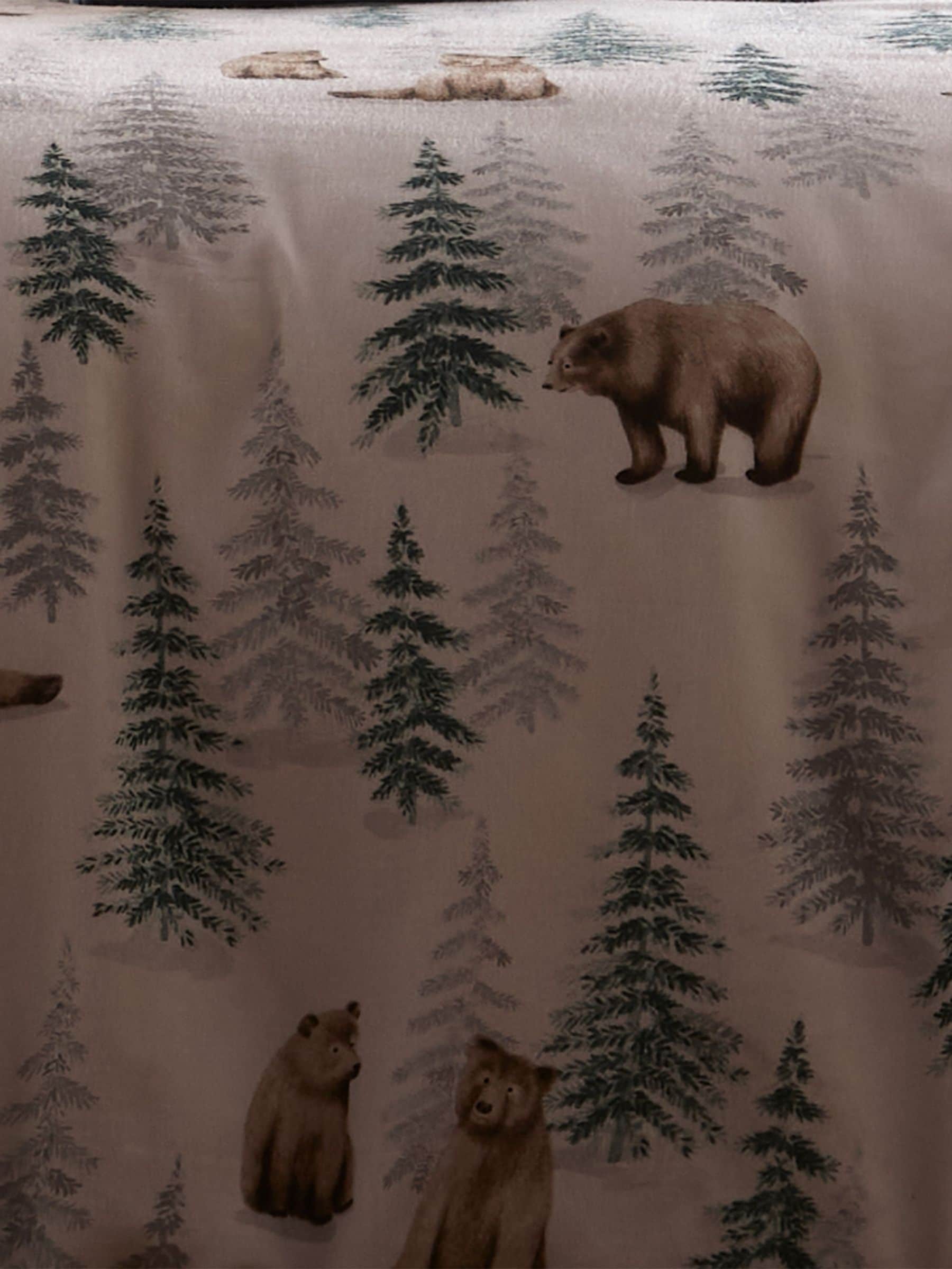 Dreams & Drapes Supersoft 100% Brushed Cotton Christmas Bear Duvet Cover Set