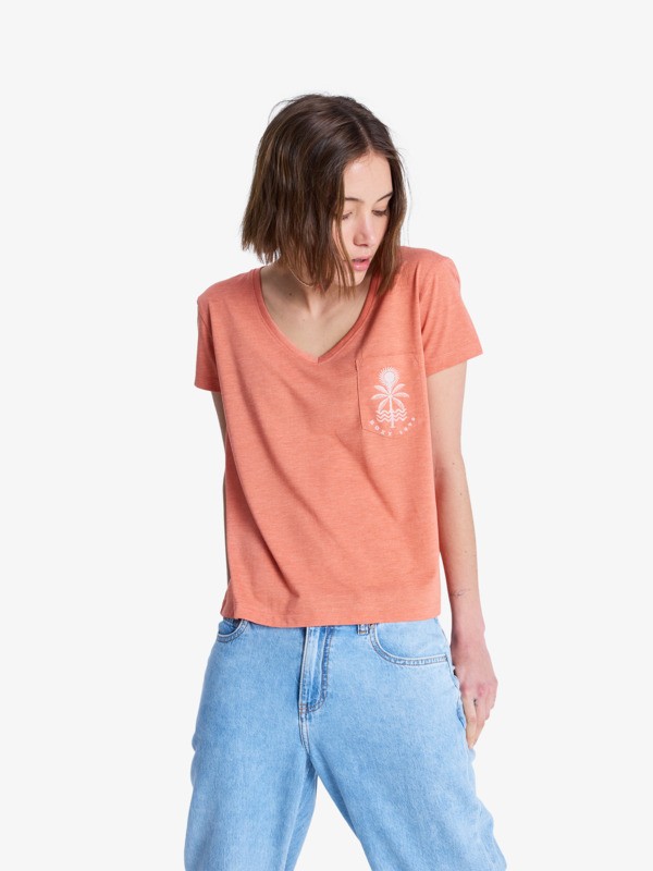 Laguna Green T-Shirt à manches courtes Orange Femme