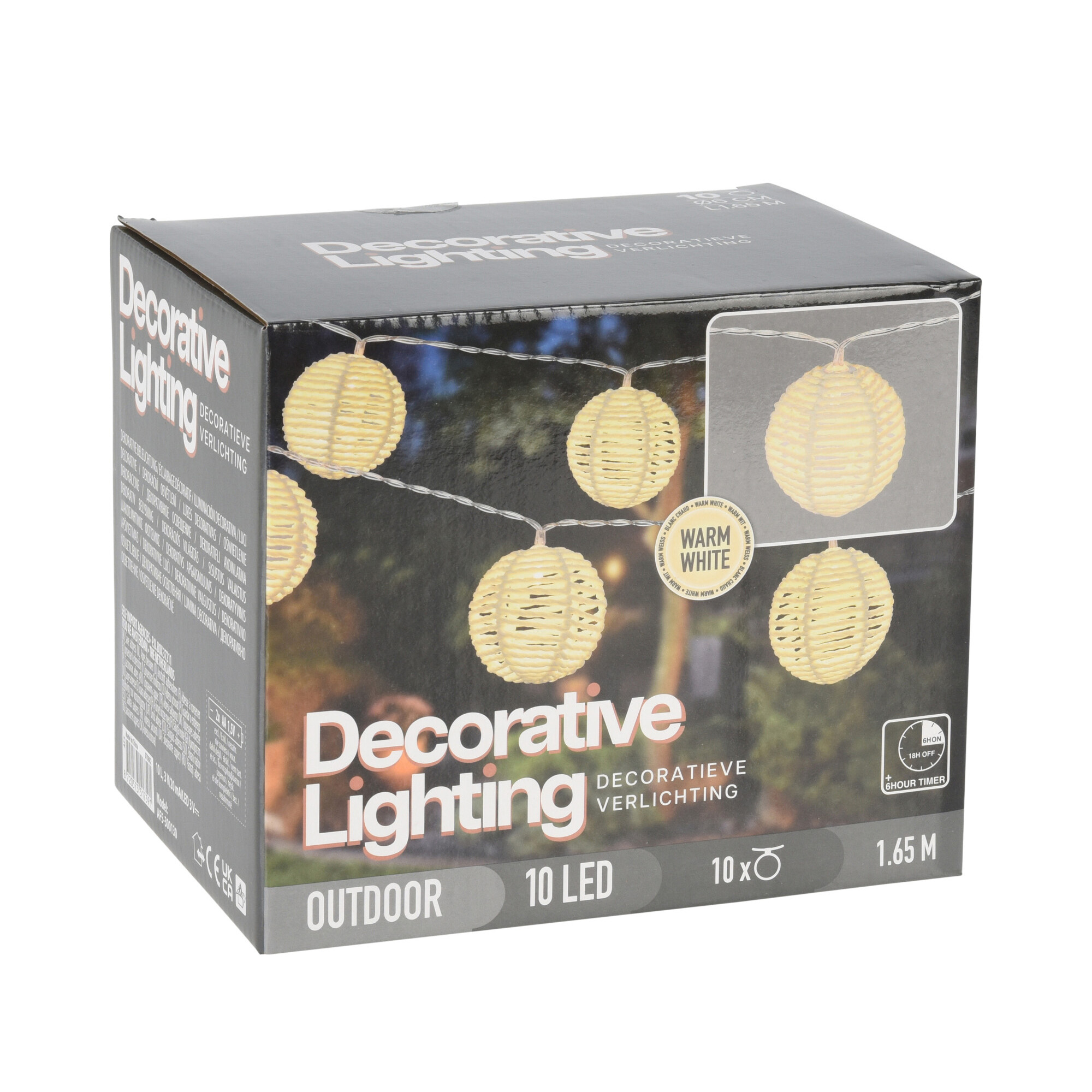 LED Lichterkette mit 10 Lampions