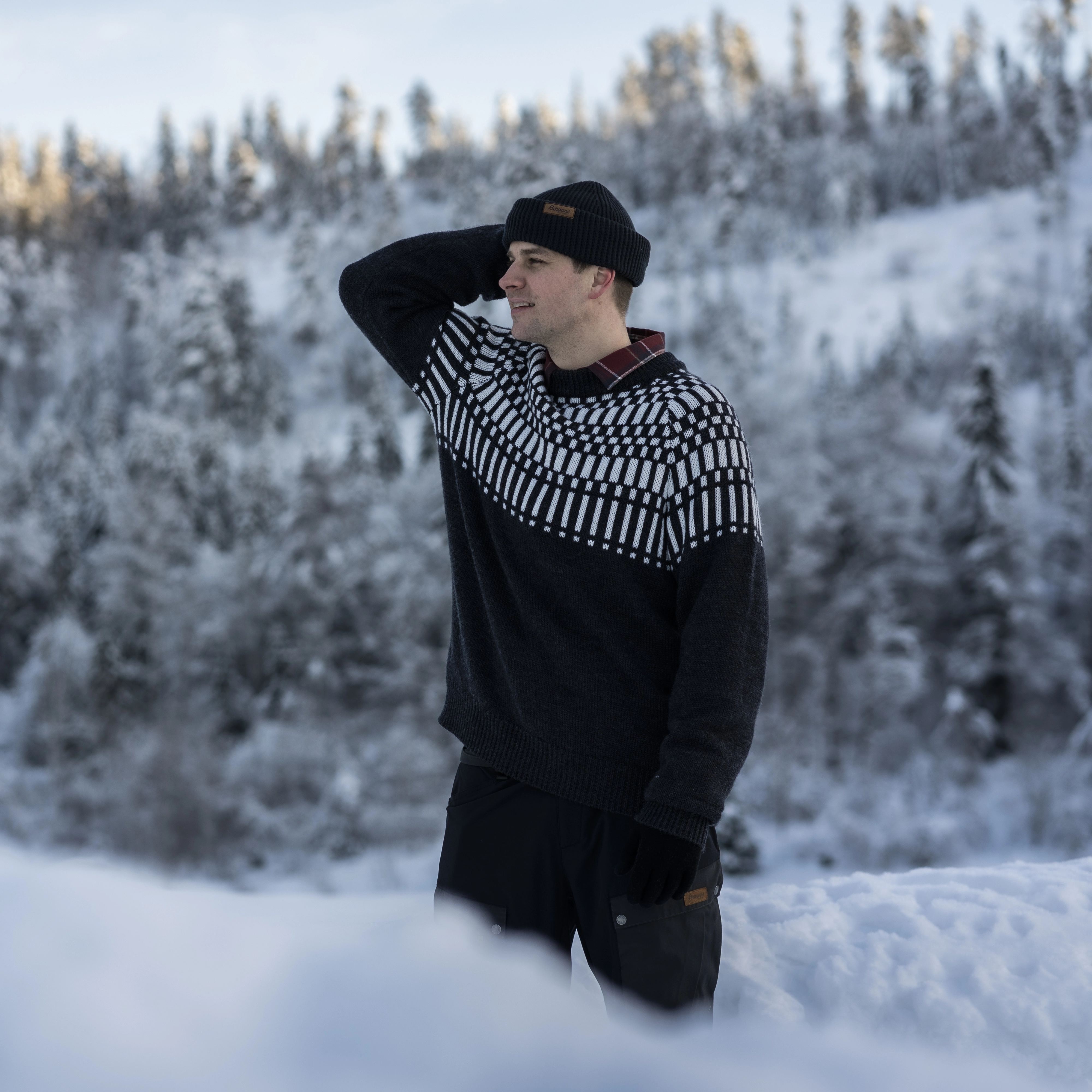 Nordmarka Merino Jumper Men Dark Shadow Grey / Aluminium