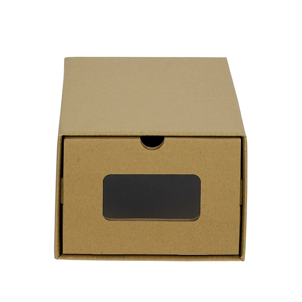 Boîte de rangement en carton avec fenêtre transparente 34x23xH16cm