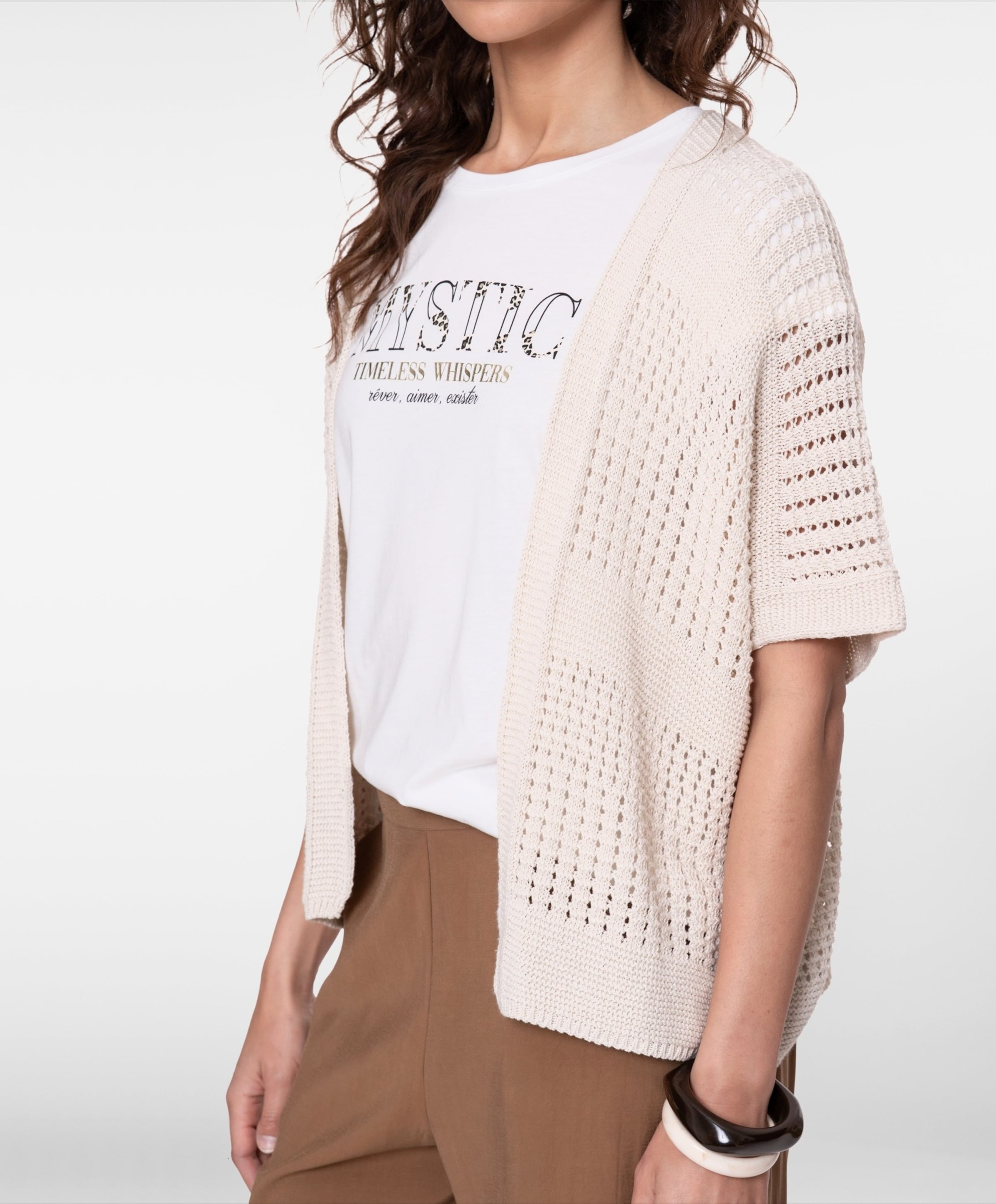 Geisha Dames vest ecru