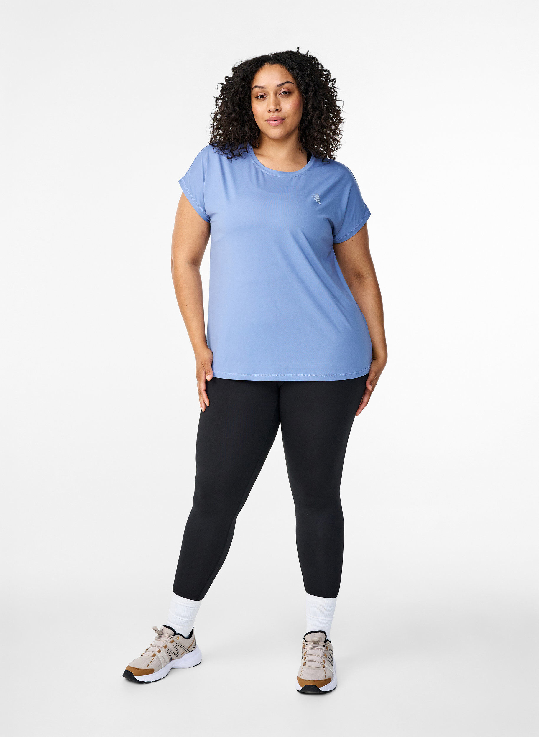 Ensfarvet trænings t-shirt