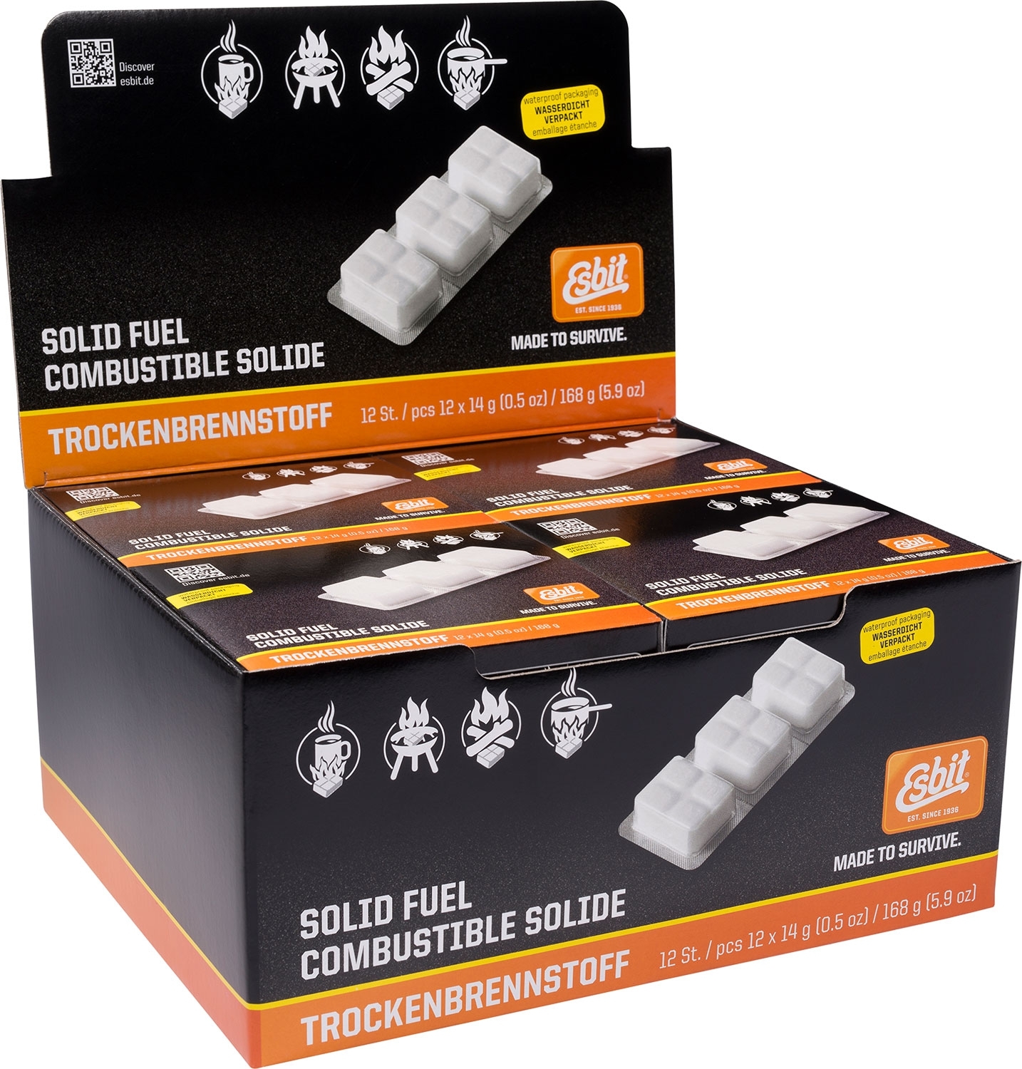 Esbit Trockenbrennstofftabletten 12 x 14g für Taschenkocher