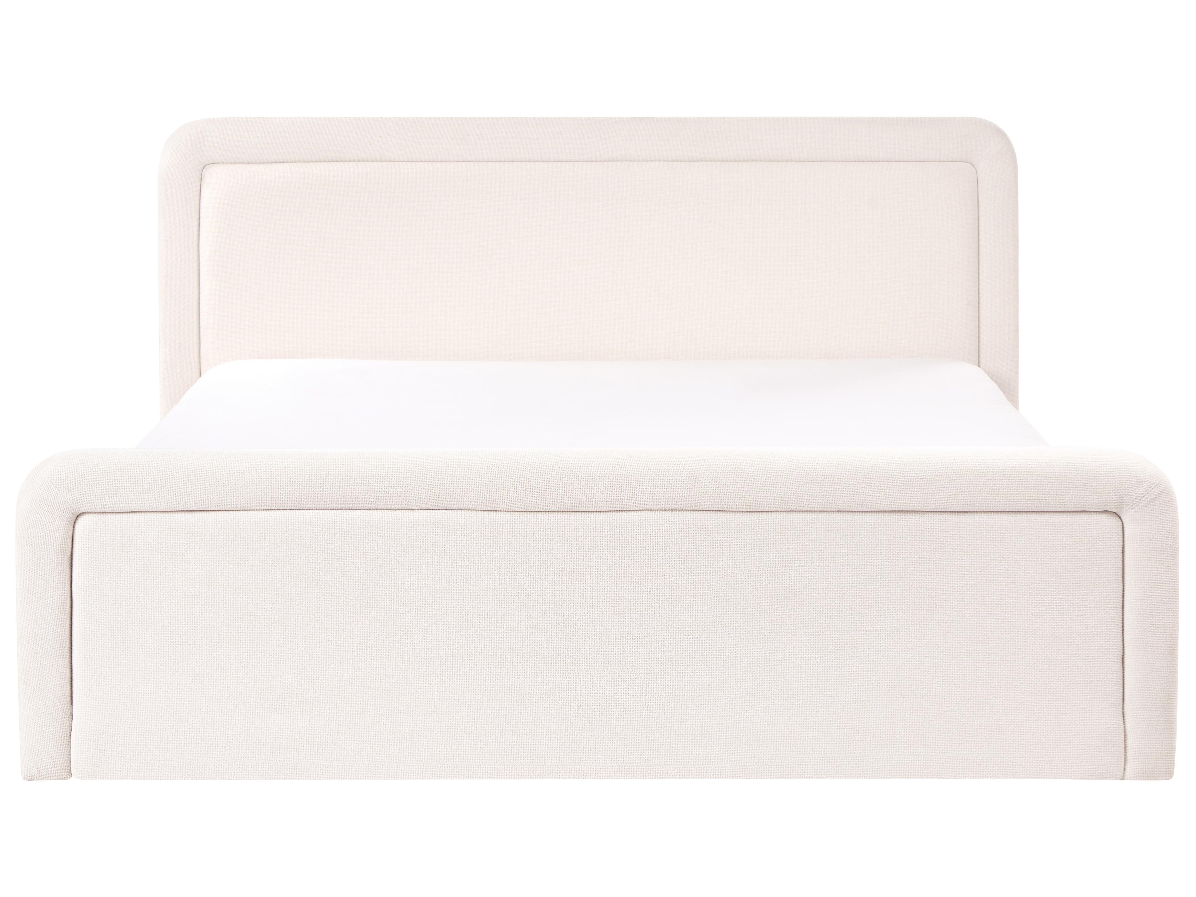 Bed met opbergruimte Stof VIVIERS 180 x 200 cm Gebroken wit