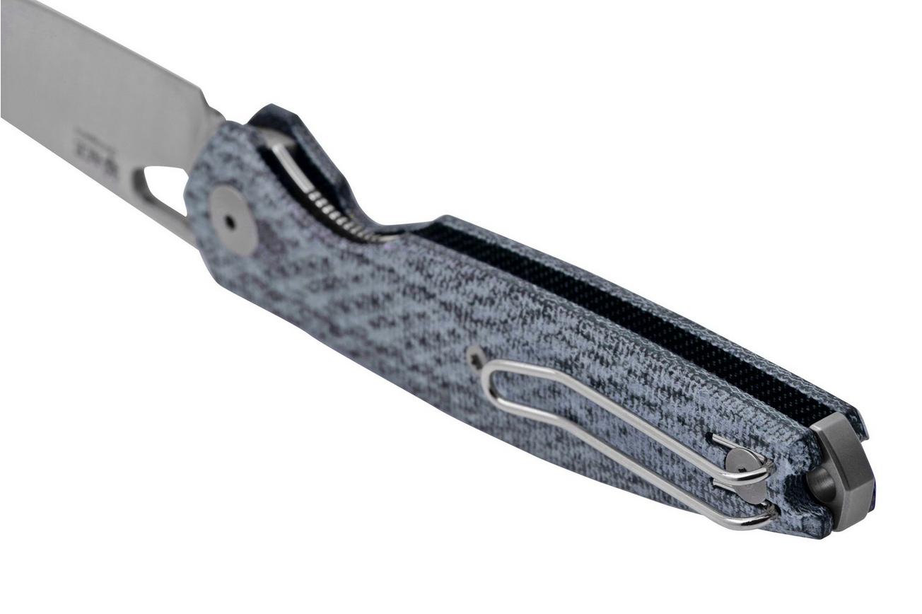 GiantMouse ACE REO Denim Micarta Satin Magnacut, zakmes