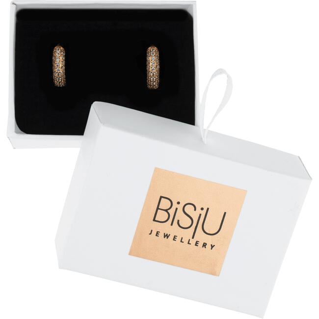 BiSjU Jewellery Oorbellen Vierkant met Hars Gold Plated