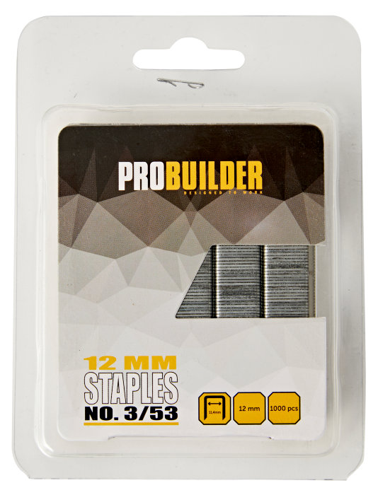 Hæfteklammer 12 mm nr. 53 1000 stk. - Probuilder