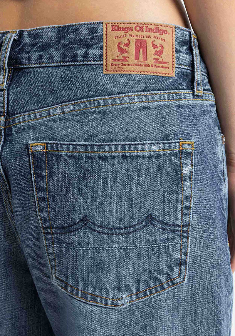 Kings Of Indigo Jeans Joan Ceky Blue Worn