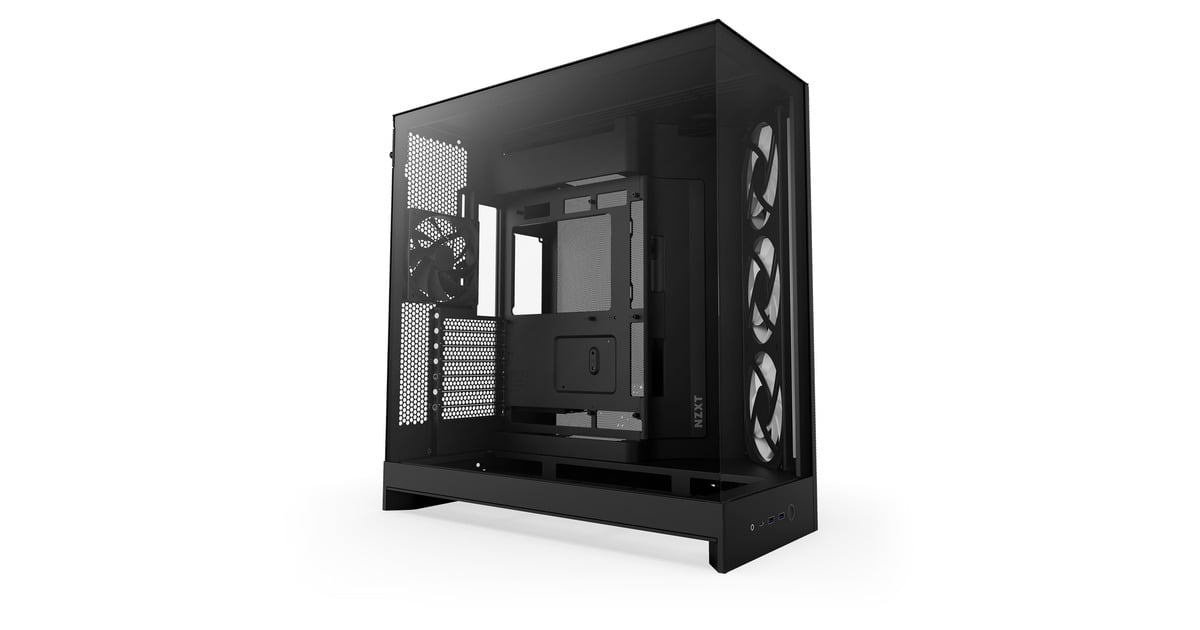 NZXTH9 Flow RGB midi tower behuizing  (Zwart (mat) | 2x USB-A | 1x USB-C | RGB | Tempered Glass)