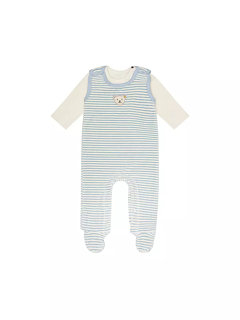 STEIFF Baby Strampler Set 2 teilig hellblau