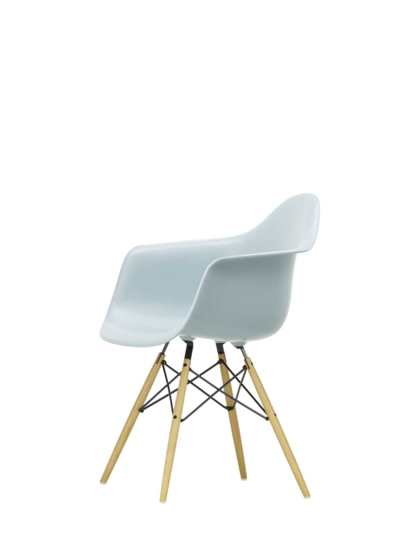 Vitra Eames DAW stoel geelachtig esdoorn onderstel, Sea Blue