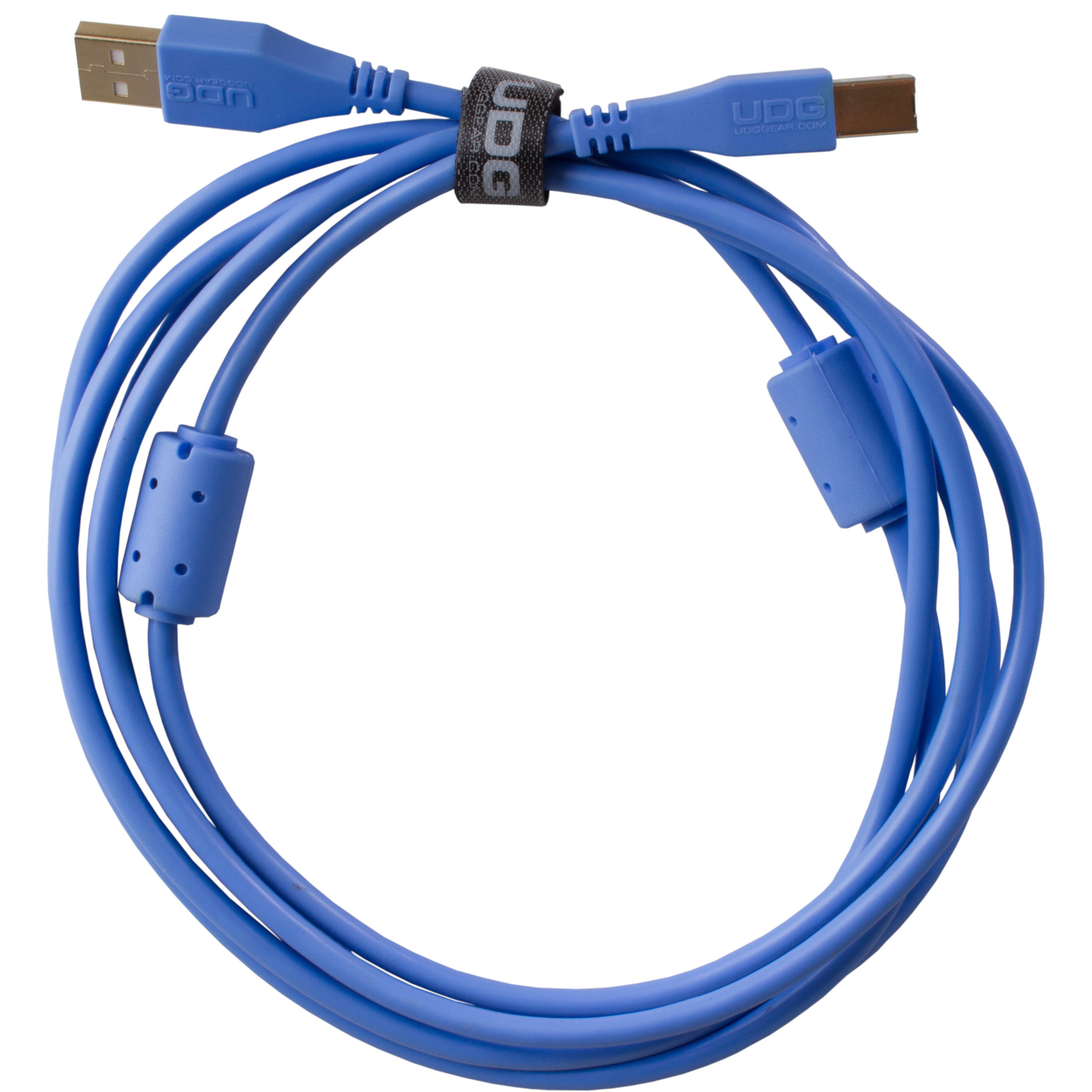 UDG U95002LB audio kabel USB 2.0 A-B recht blauw 2m