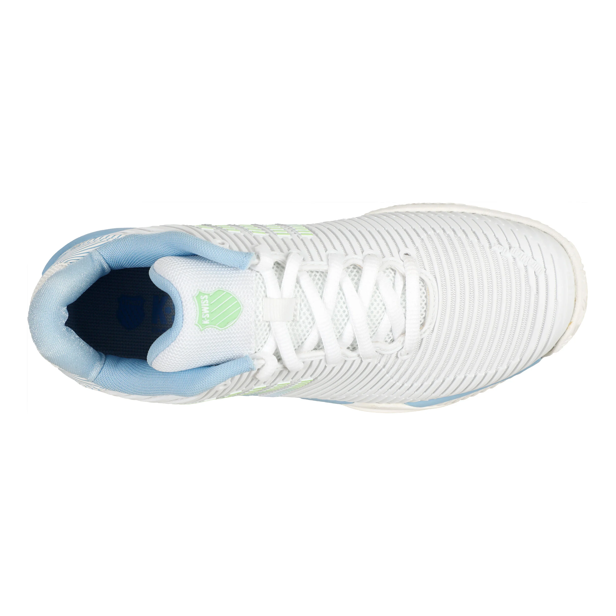 K-Swiss Hypercourt Express 2 Chaussure Terre Battue Femmes - Blanc , Bleu Clair