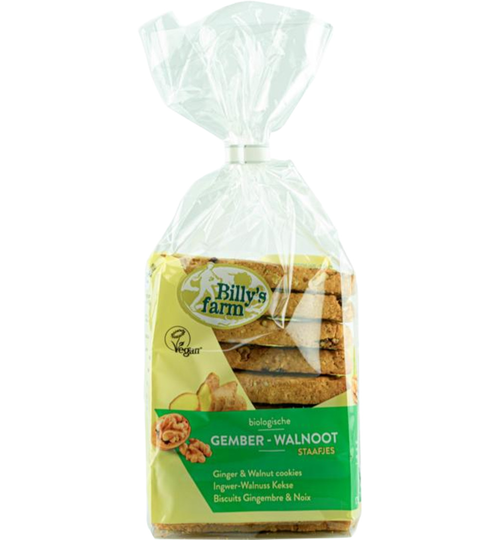 Billy’s Farm Gember walnootstaafjes bio (175 gr)