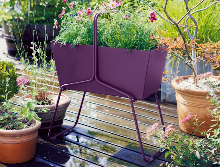 Fermob Basket plantenbak high Lapilli Grey