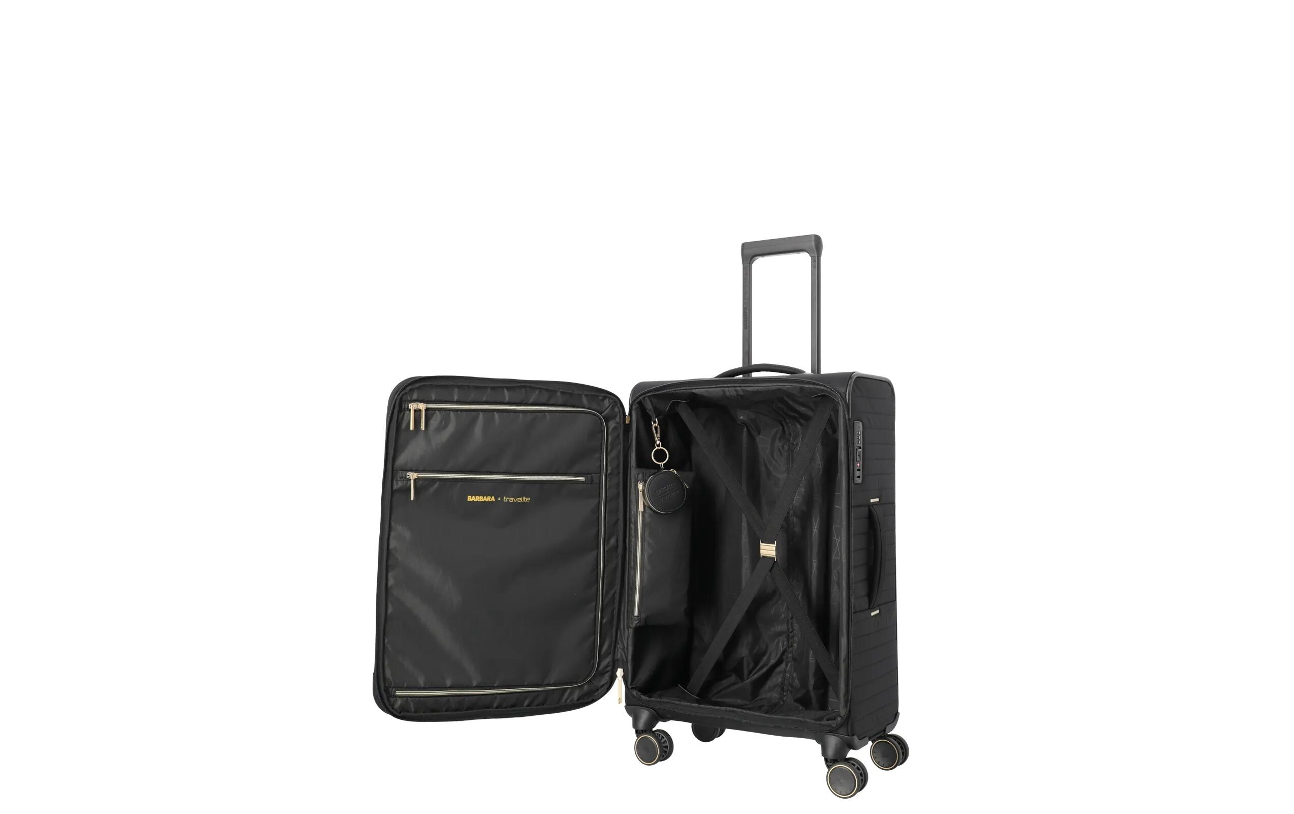 Barbara Stepp Trolley M erweiterbar, Schwarz<br>Reisekoffer